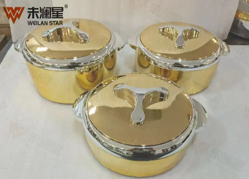 JN3035电镀三件套 塑料+不锈钢保温桶