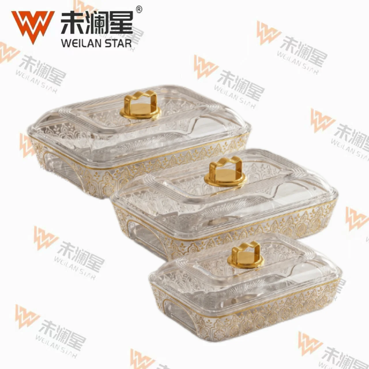 301-3C-Gold-Stamped 果盘
