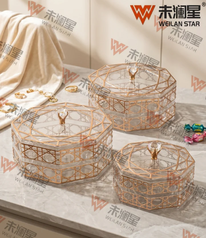 310-Transparent-Rose‑Gold-Foil 果盘
