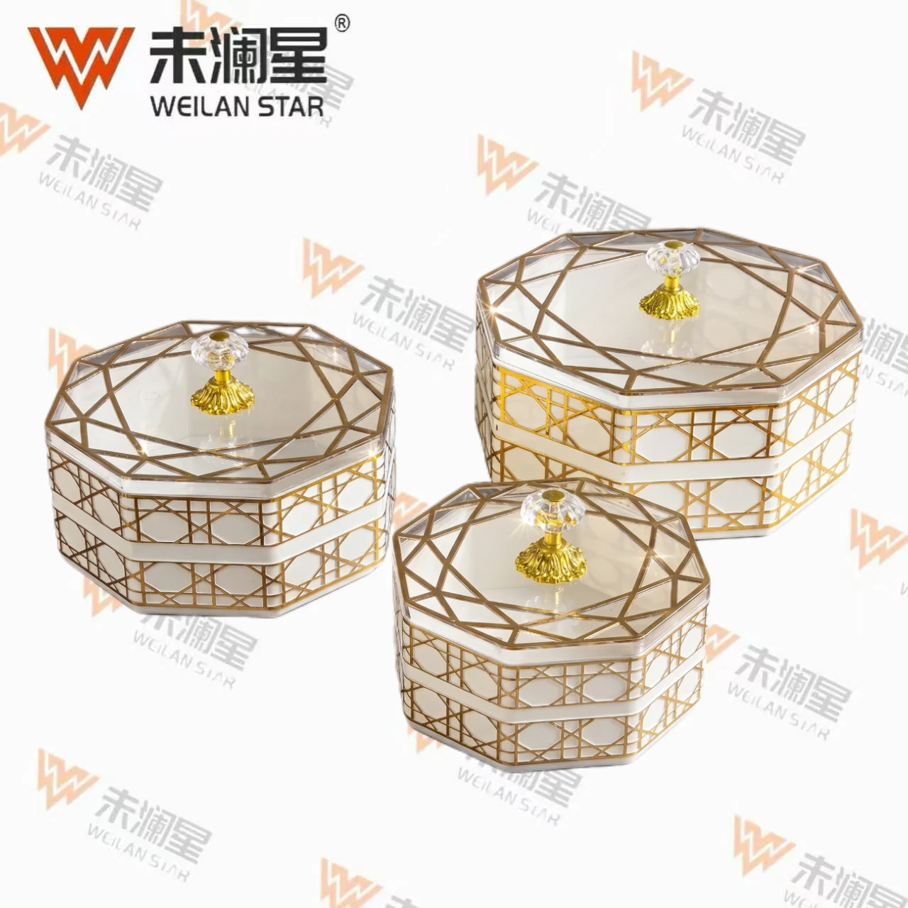 310-2-White‑Gold-Foil 果盘