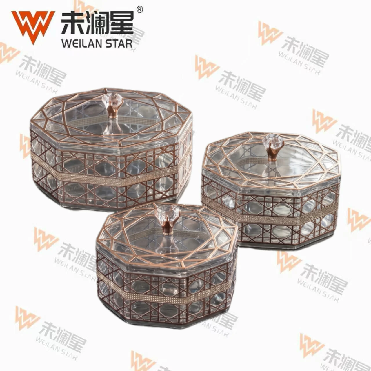 310-9-Transparent-Rose-Gold-Foil 果盘