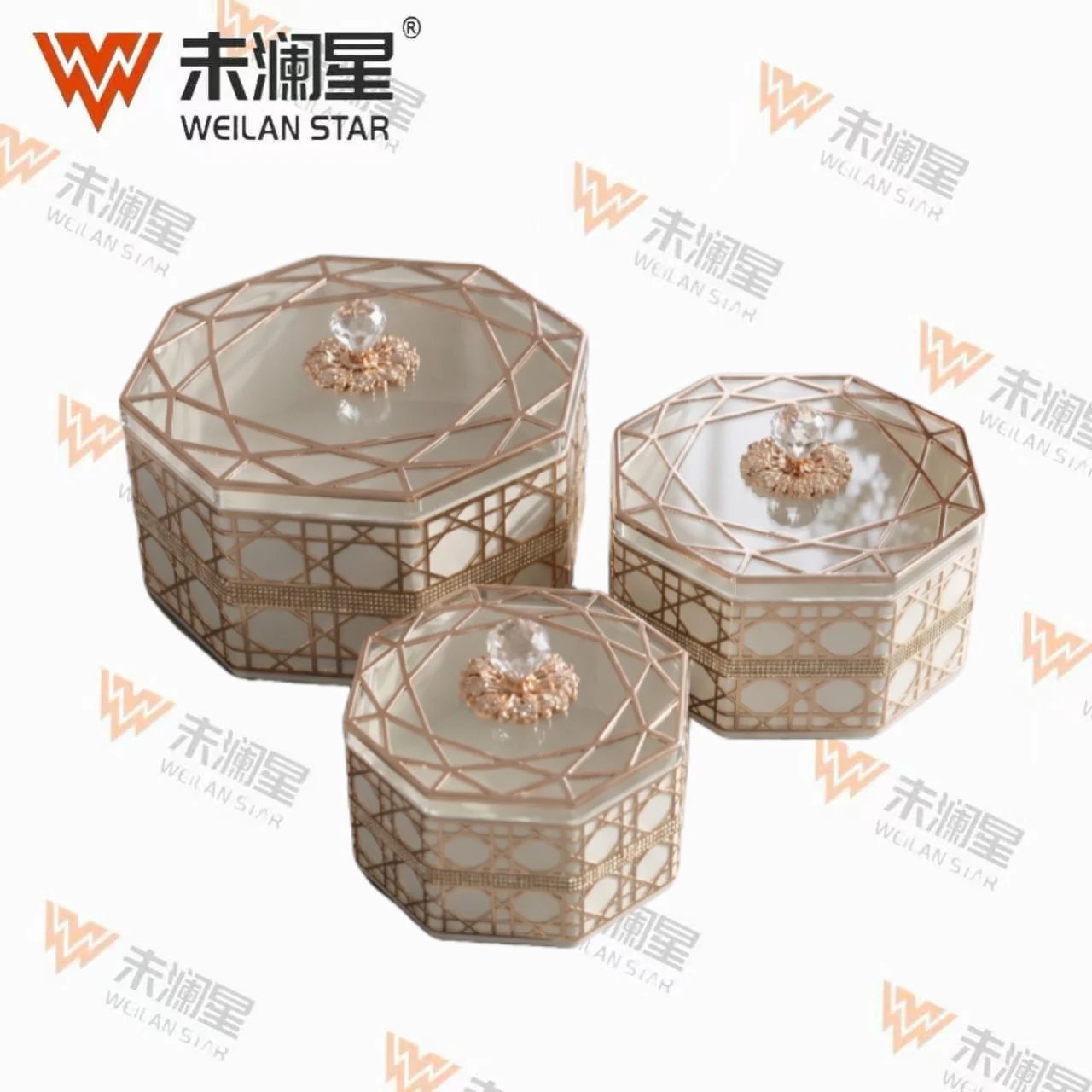 310-6-White-Rose-Gold-Foil 果盘