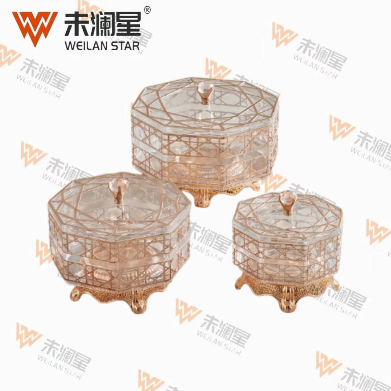 311-Transparent-Rose-Gold-Foil 果盘