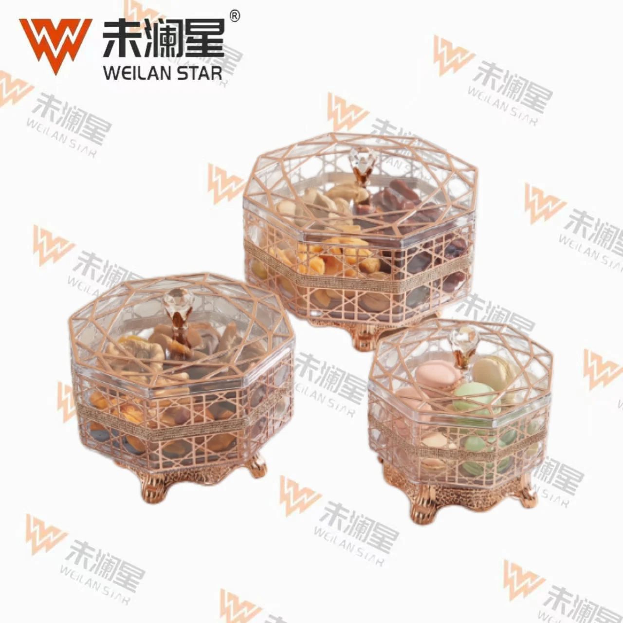 311-9-Transparent-Rose-Gold-Foil 果盘