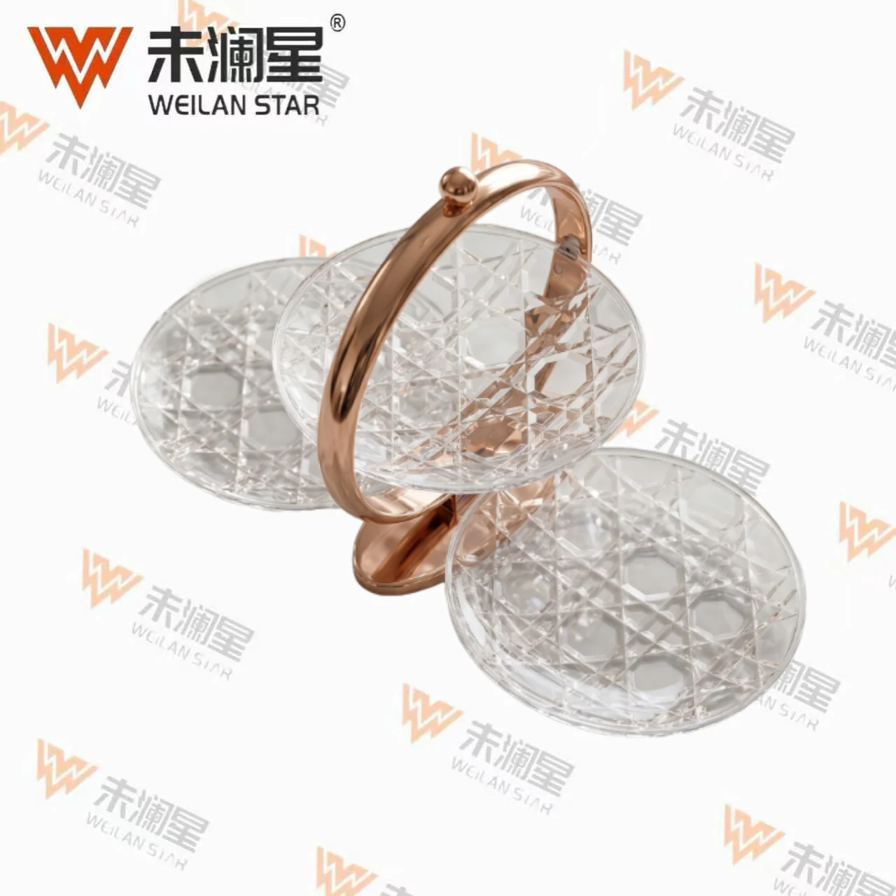 256-Transparent-Rose-Gold-Foil 果盘