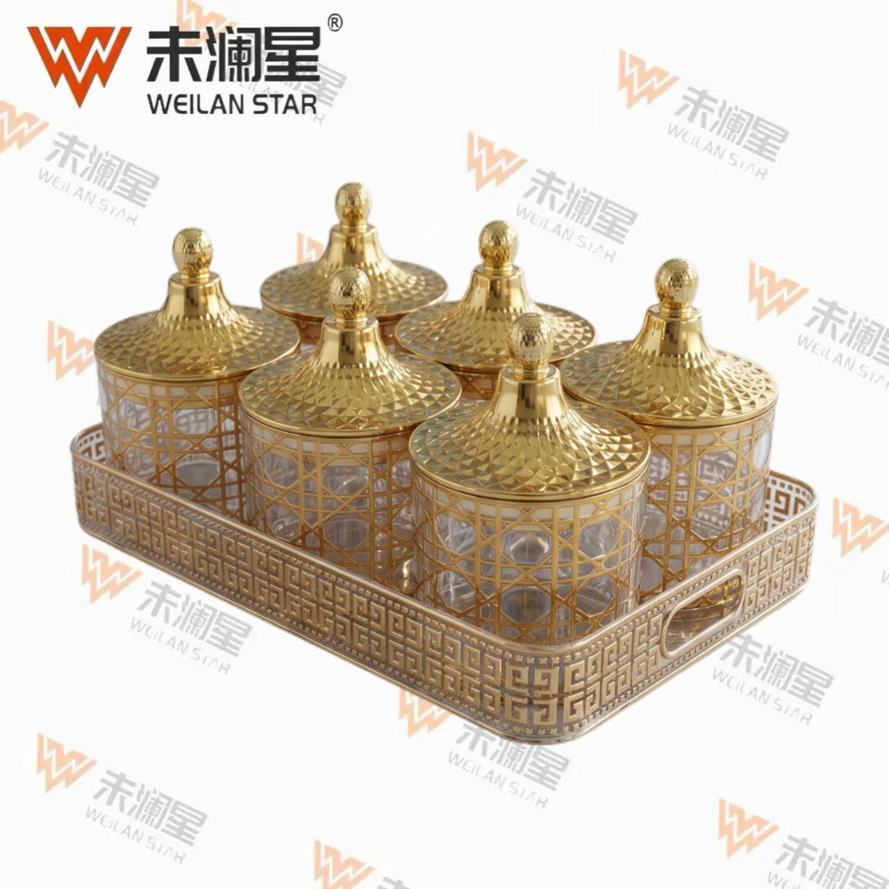 323-9C-Transparent-Gold-Foil 糖罐