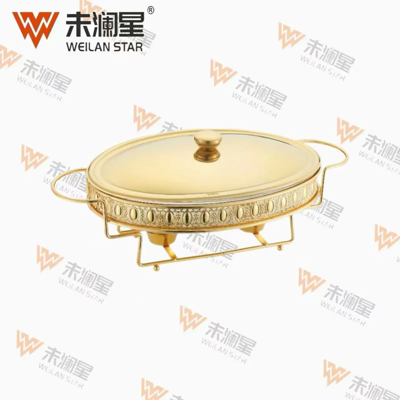 3l蛋形金色 玻璃保温炉