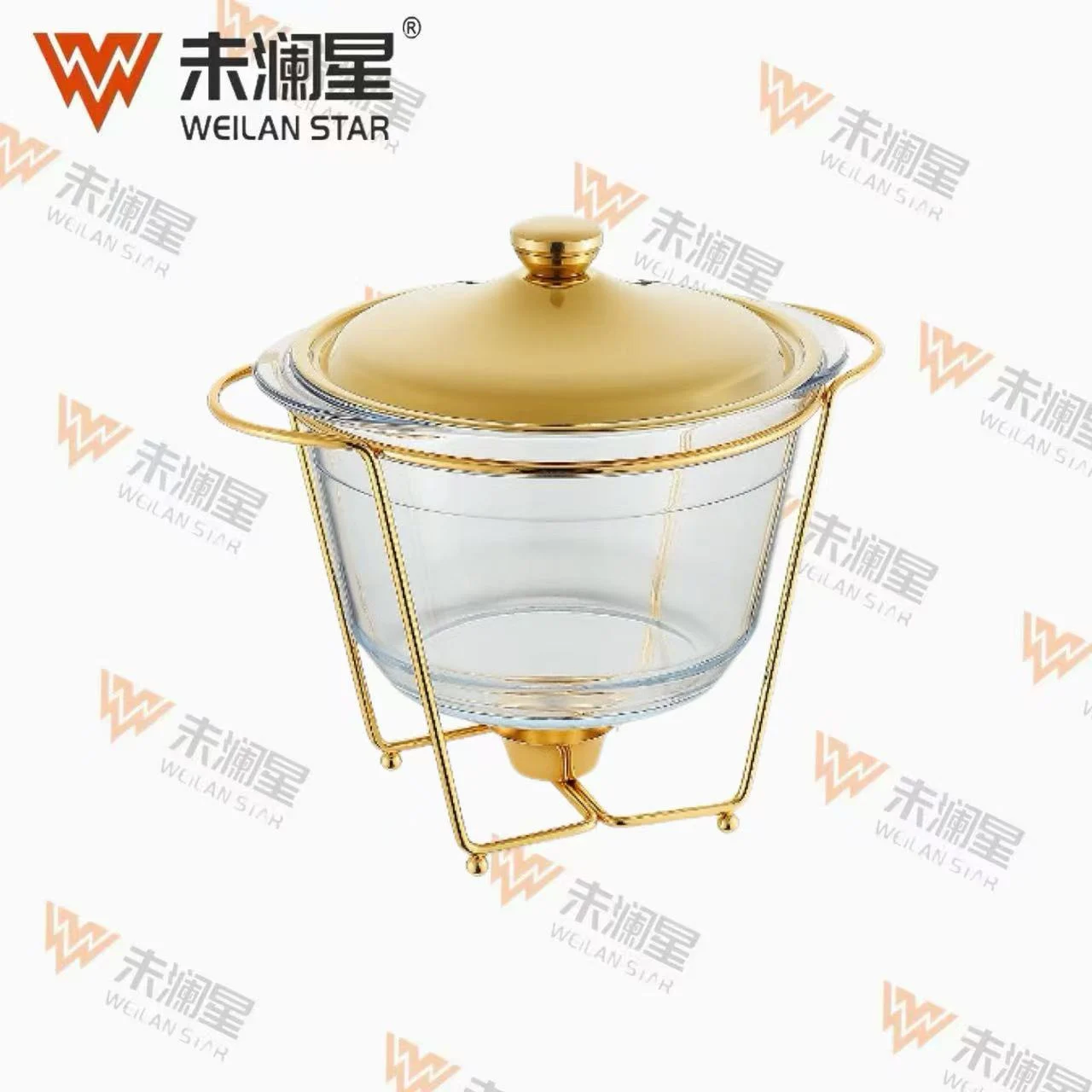 4l圆形金色 玻璃保温炉