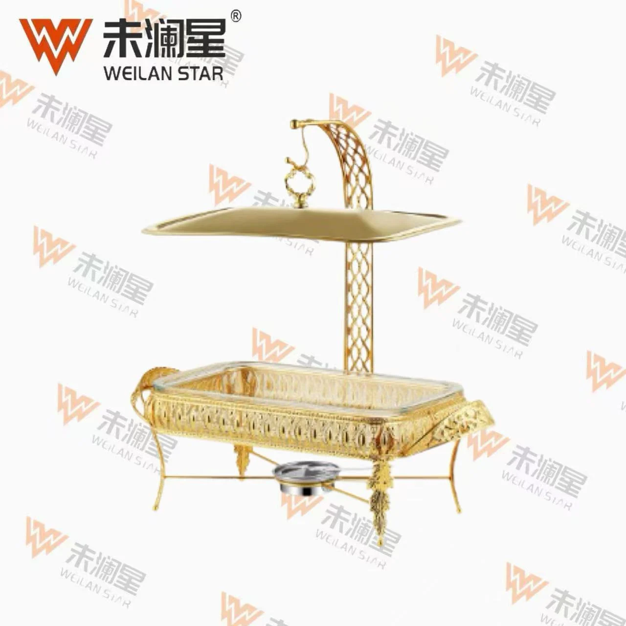 3.0l长方形金色 玻璃保温炉