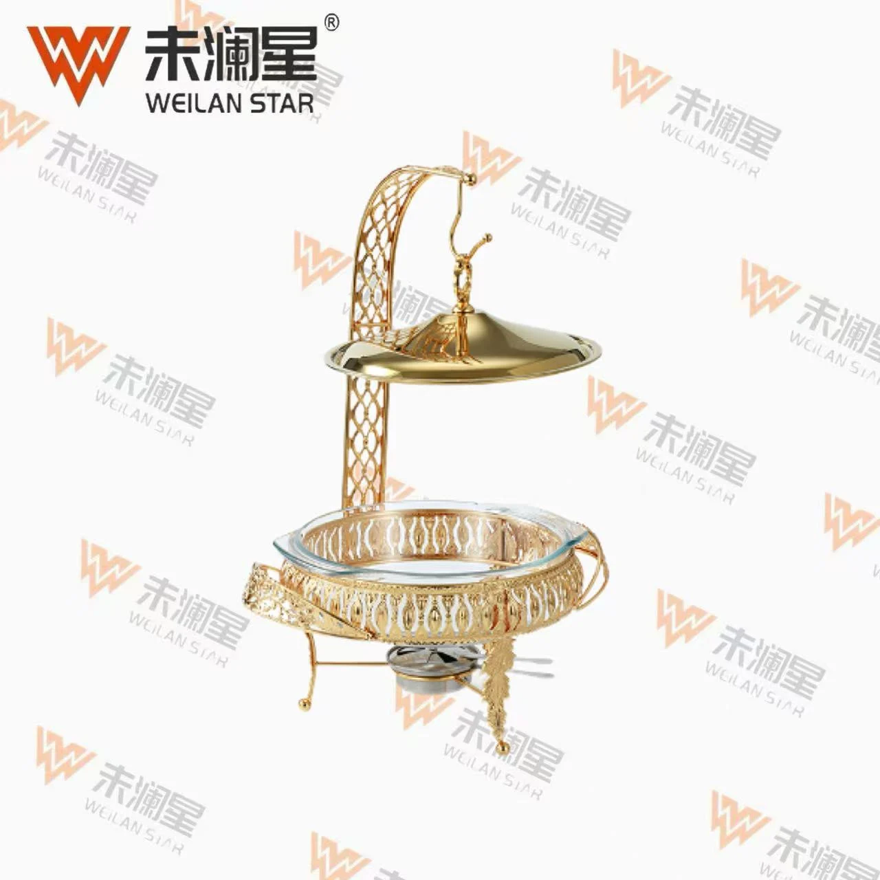 2.0l圆形金色 玻璃保温炉