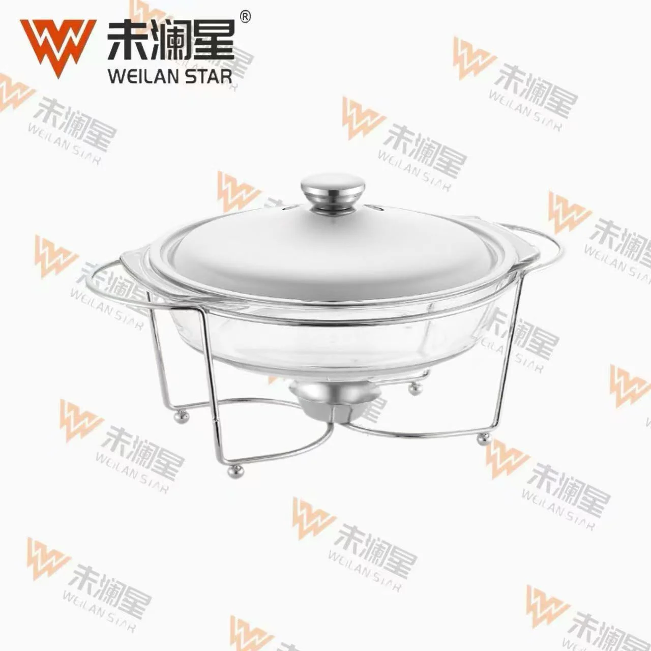 2l圆形银色 玻璃保温炉