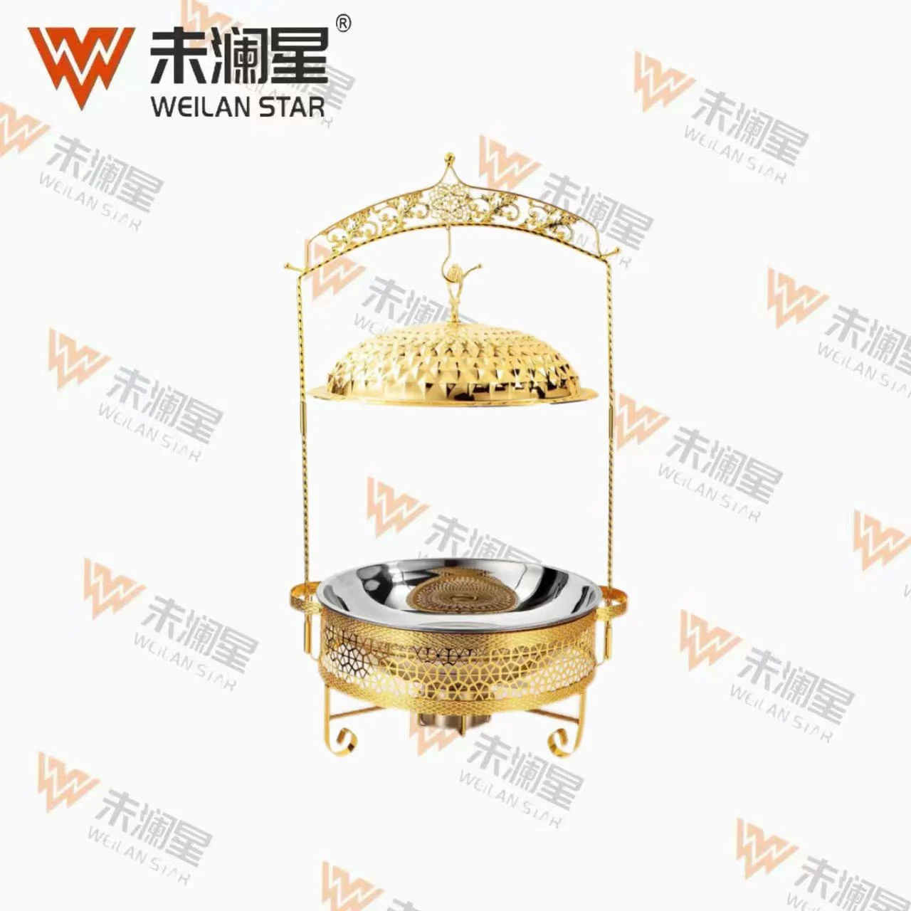 钻石盖花边炉 玻璃保温炉