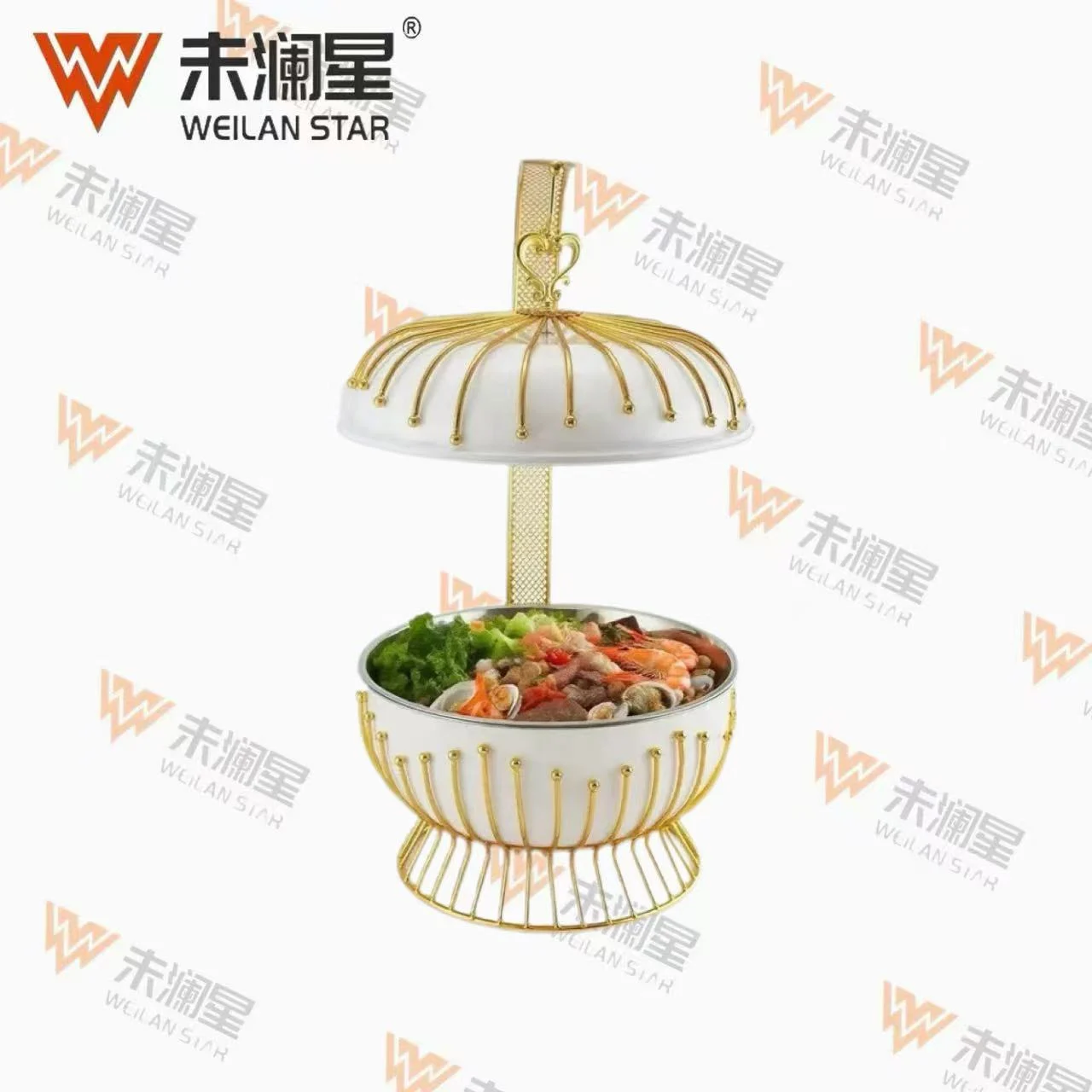 流星炉白金色 玻璃保温炉