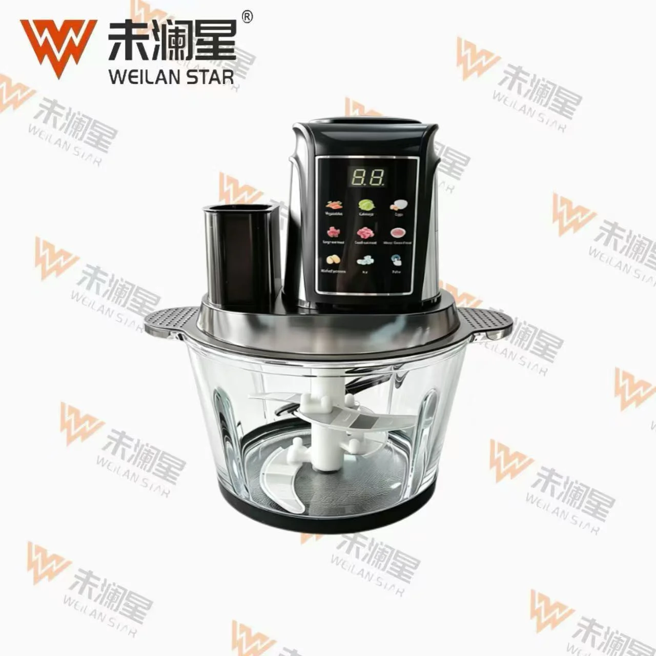 触摸屏多功能3l玻璃杯绞肉机 绞肉机