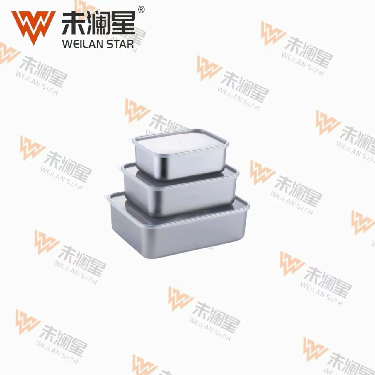 塑盖冷藏盒（深款）三件套 保鲜盒