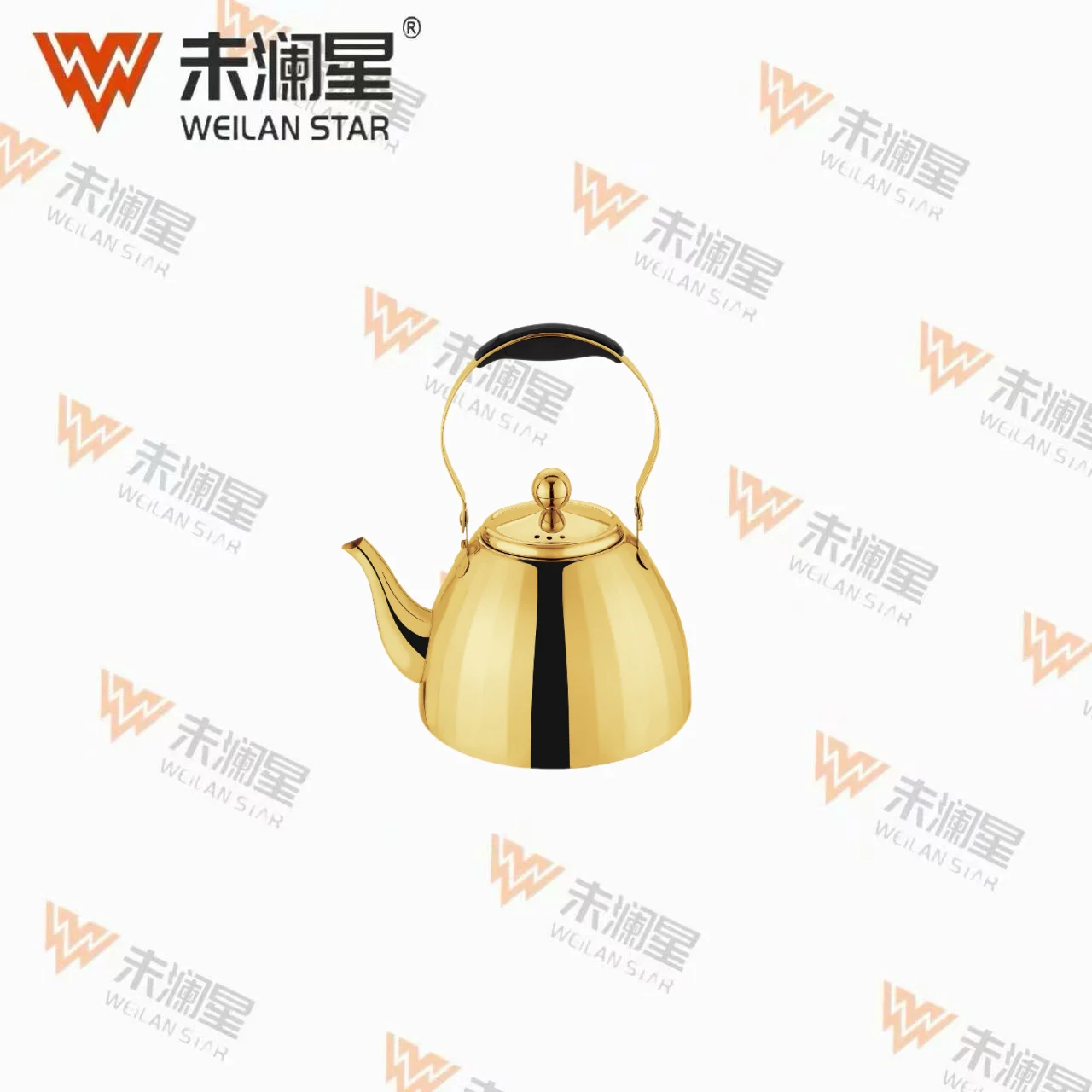 复底闪艺壶1.0L金色 不锈钢水壶