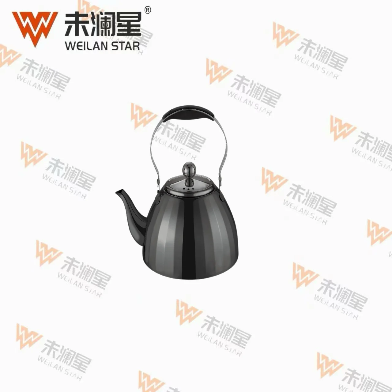 复底闪艺壶1.0L黑色 不锈钢水壶