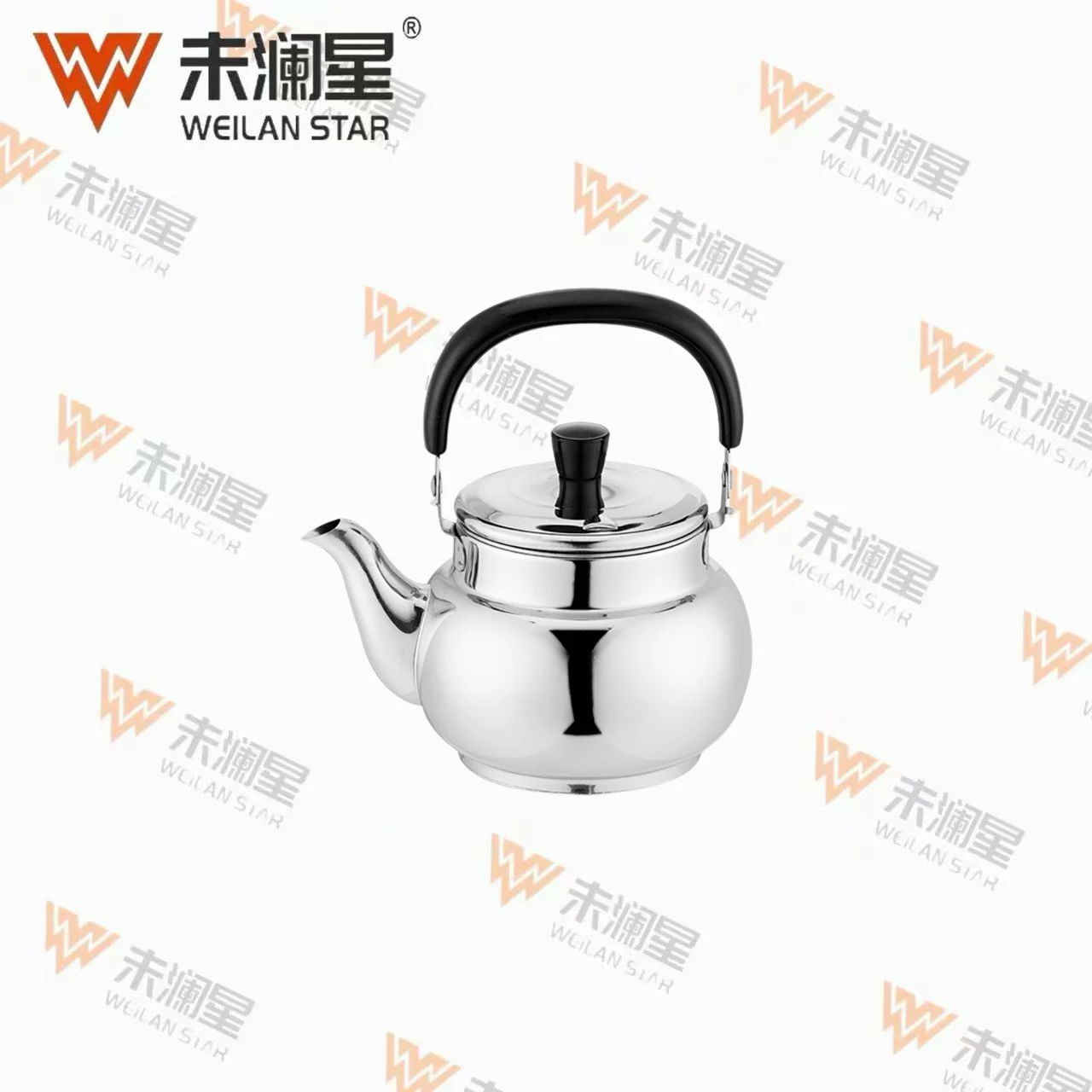 YC馨泉亮光黑色弯柄 不锈钢水壶