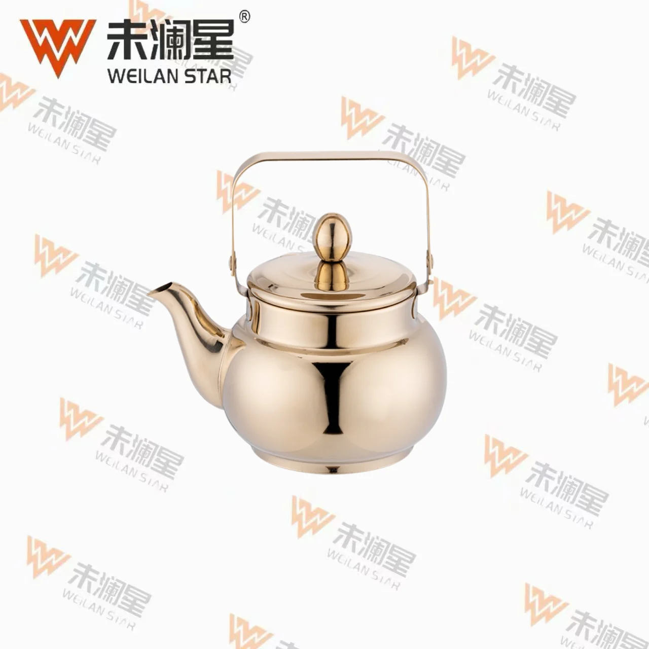 YC馨泉金色钢柄（直） 不锈钢水壶