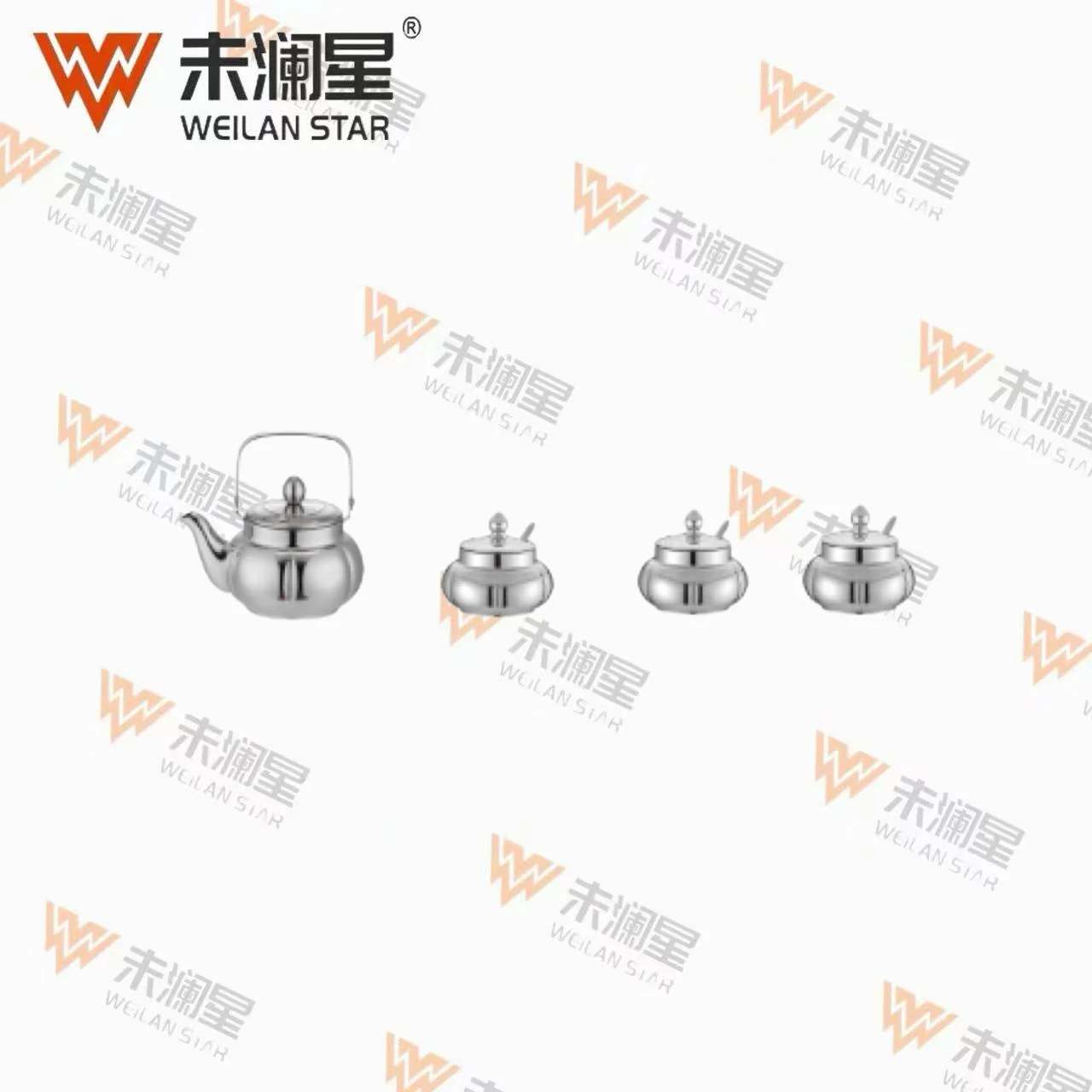 YC圆泉（花壶）+3花罐 不锈钢水壶
