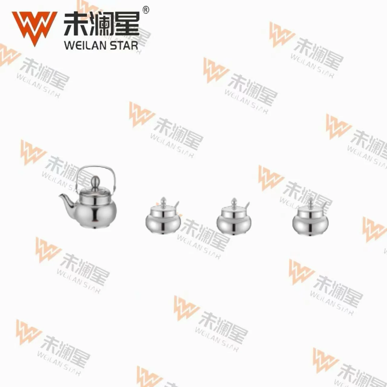 YC馨泉（圆壶）+3圆罐 不锈钢水壶