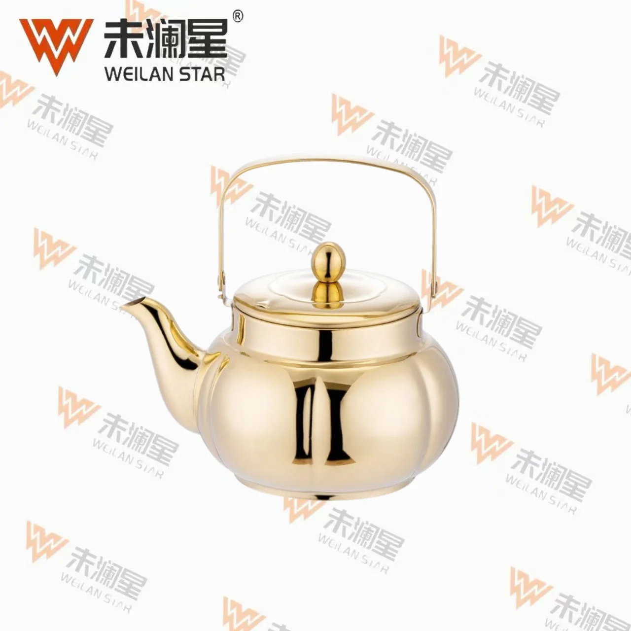 YC圆泉钢柄（直）金色 不锈钢水壶