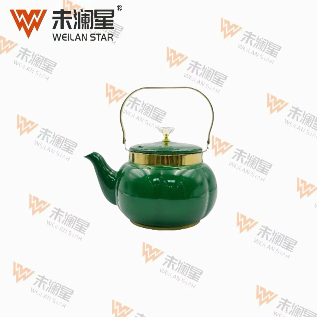 YC圆泉钢柄（绿金）单色 不锈钢水壶