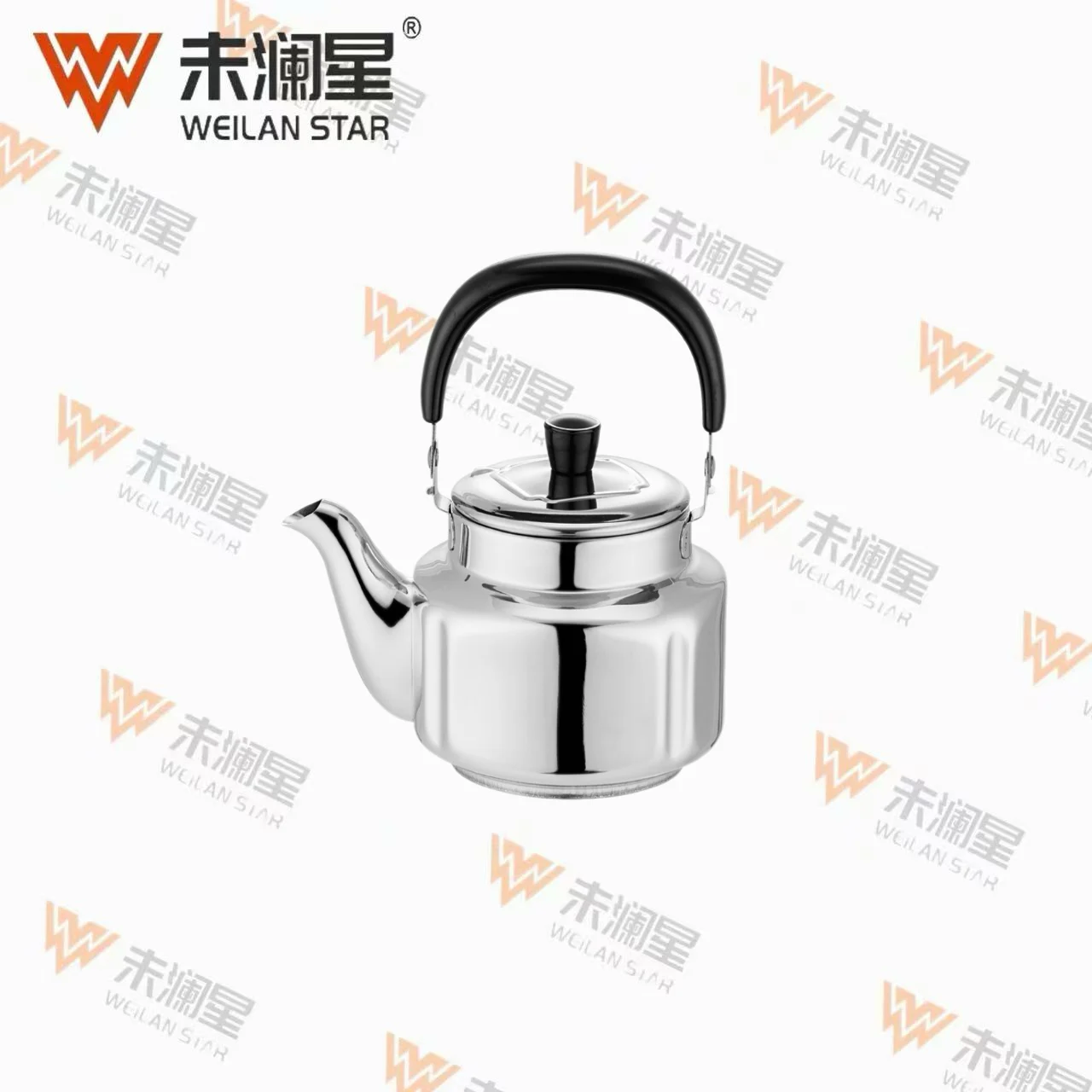 YC尊泉黑色弯柄亮光 不锈钢水壶