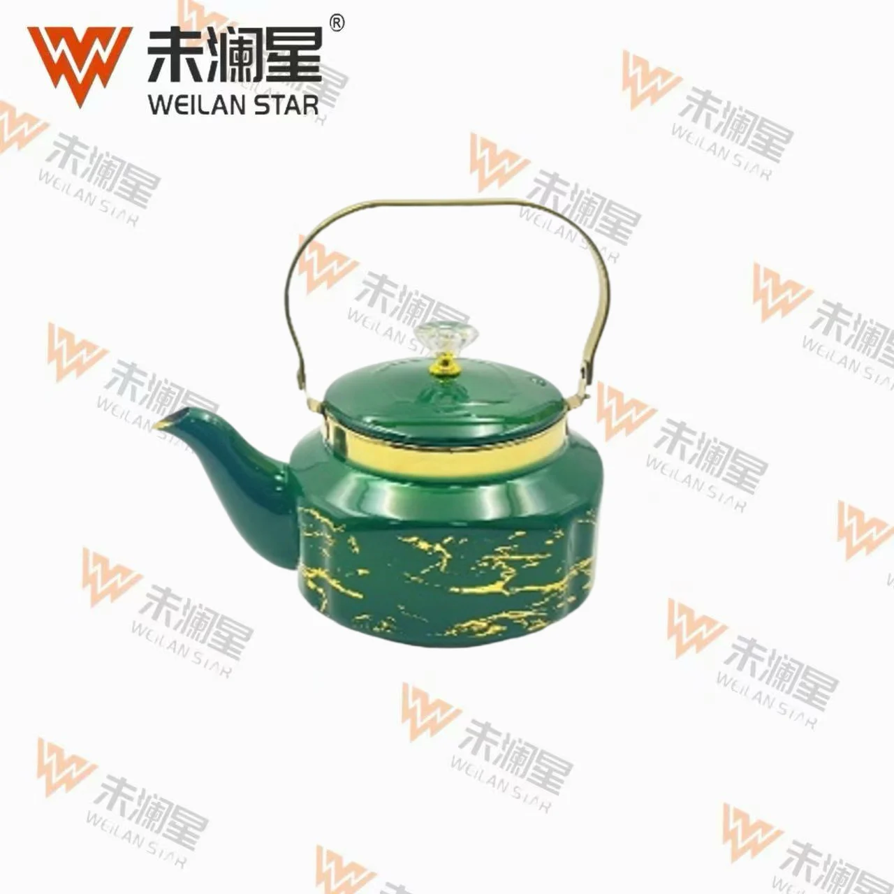 YC尊泉钢柄（绿金）金纹 不锈钢水壶