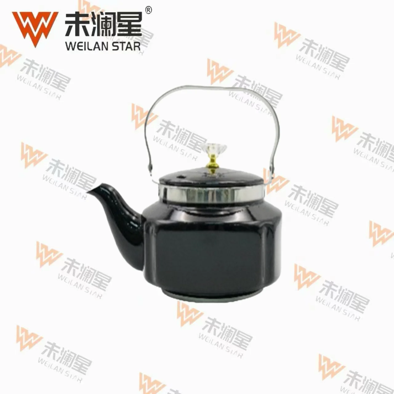 YC尊泉钢柄（黑银）单色 不锈钢水壶