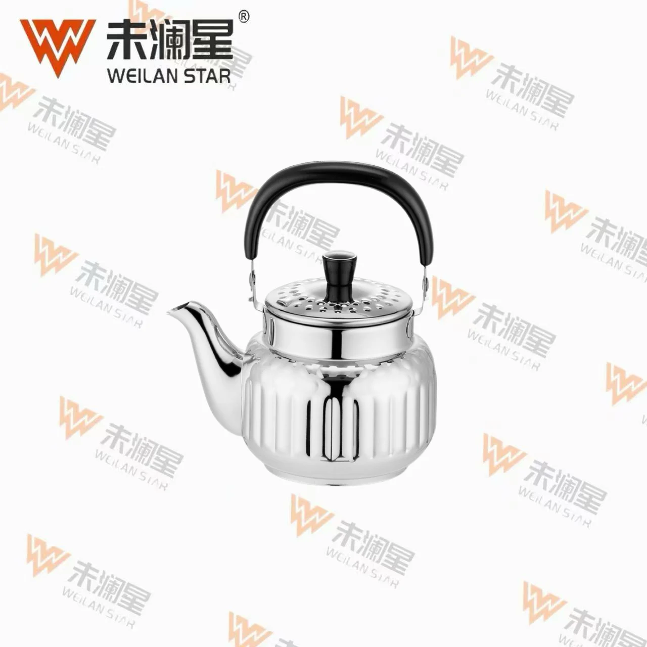 YC玉泉黑色弯柄-亮光 不锈钢水壶