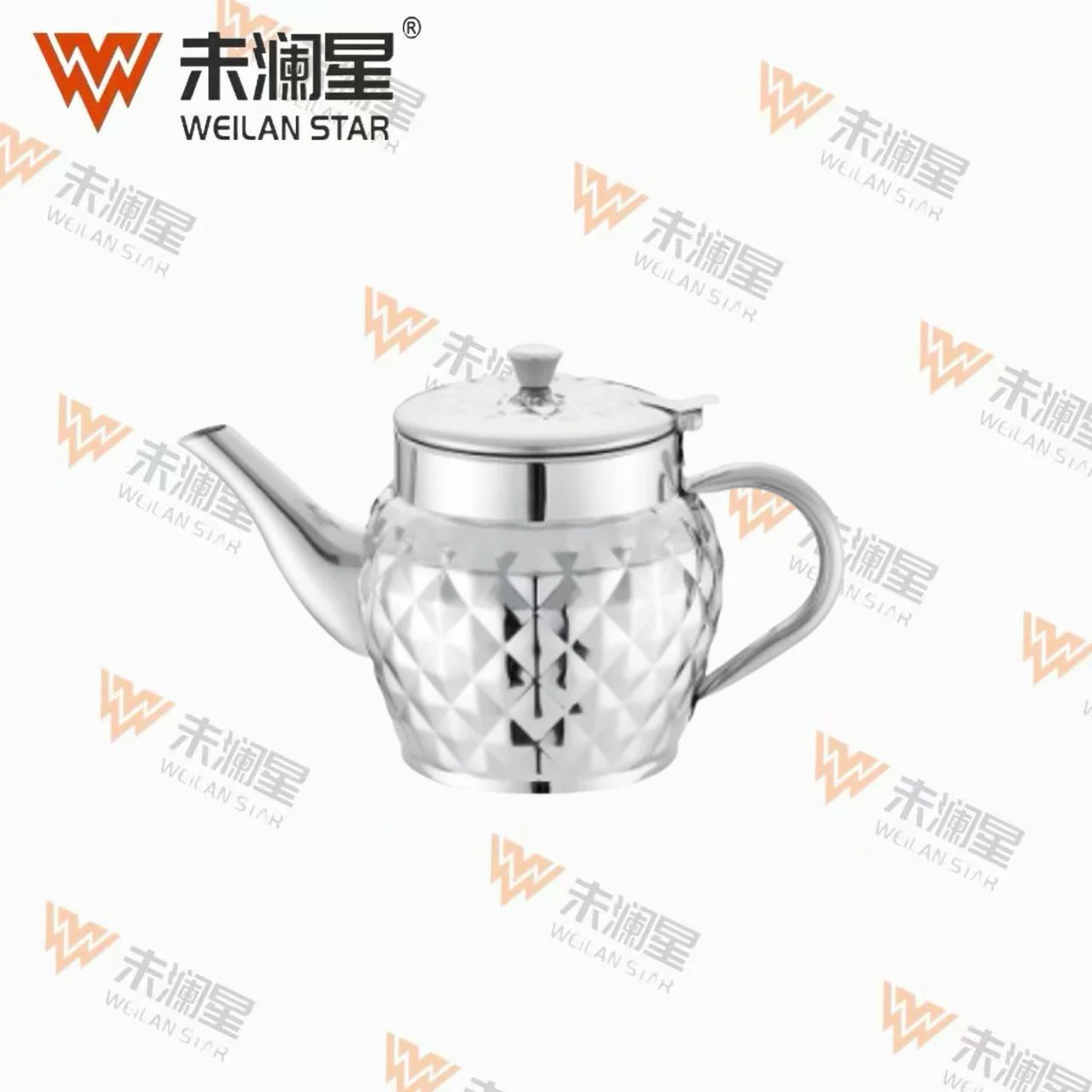 YC苹果-菱形亮光 不锈钢水壶
