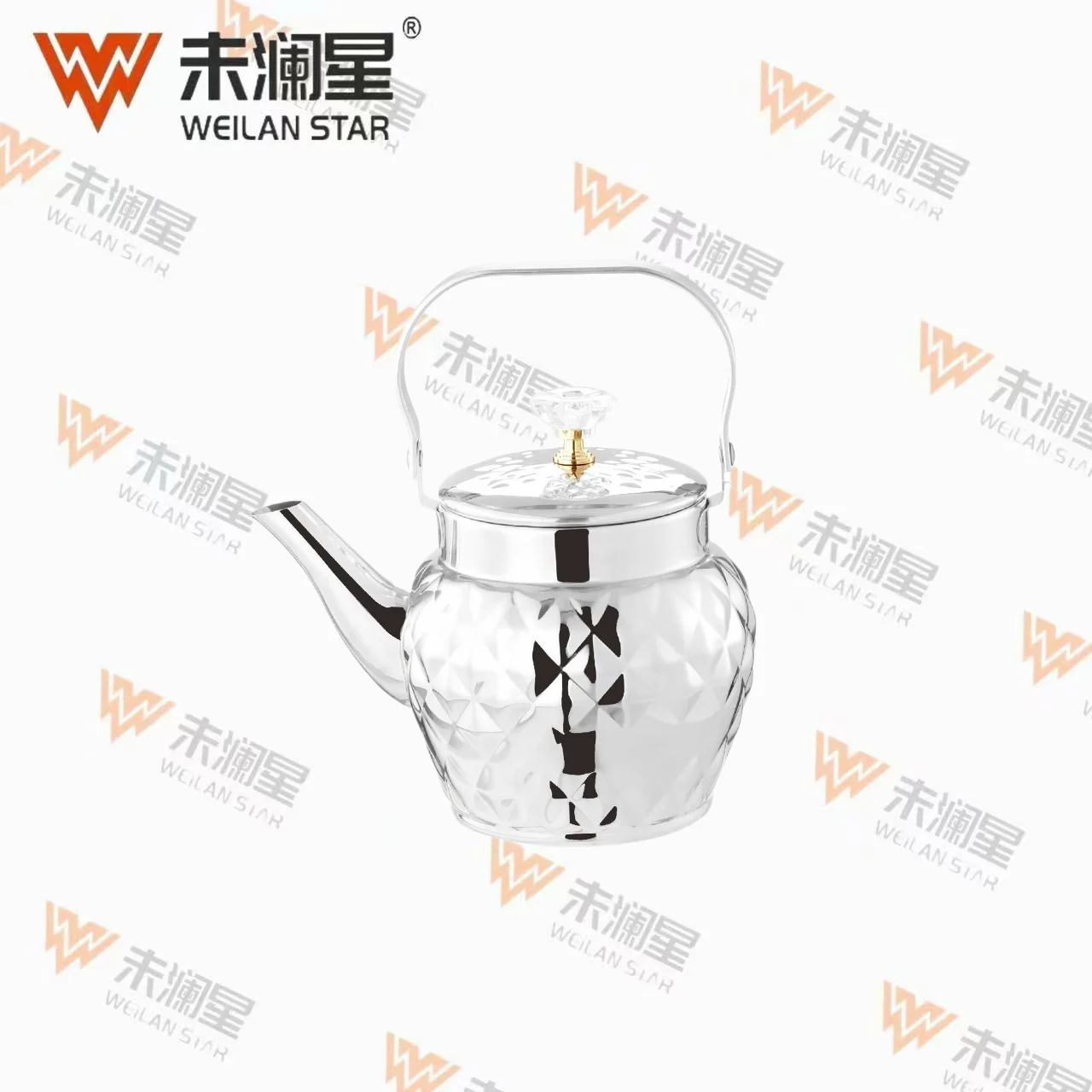 YC苹果菱形提柄-亮光 不锈钢水壶