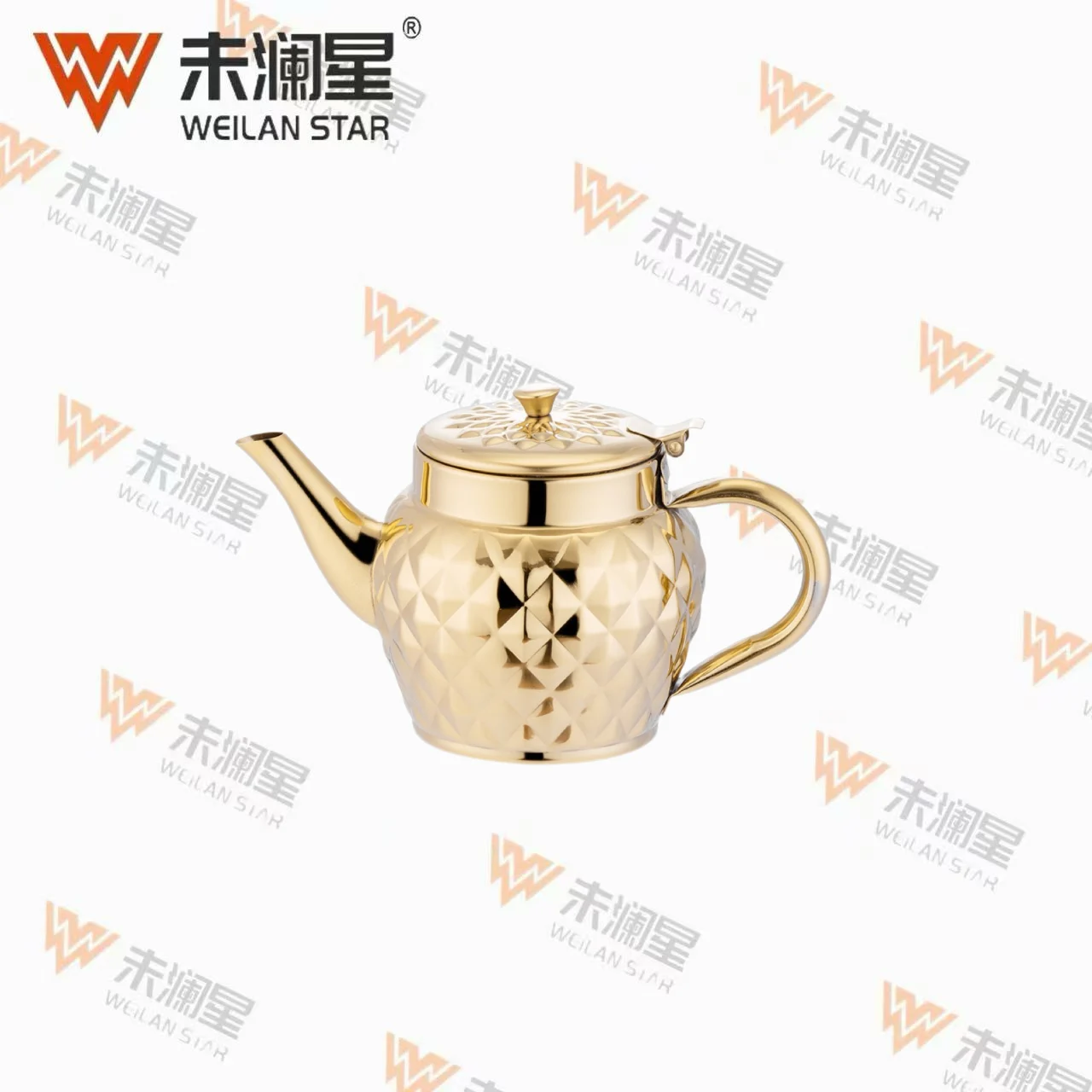 YC苹果-菱形钛金 不锈钢水壶