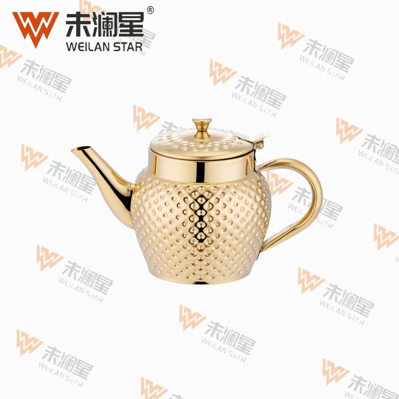 YC苹果-点纹钛金 不锈钢水壶